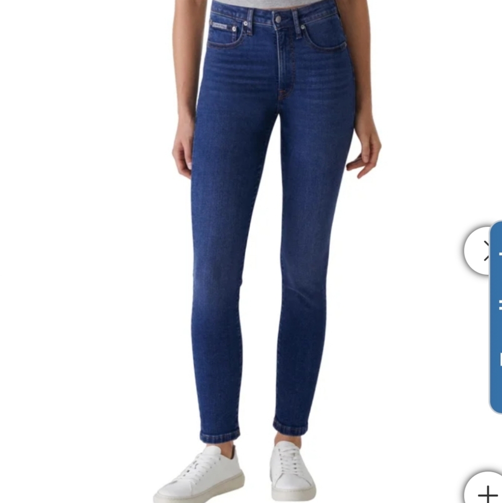 Women's Calvin Klein Medium Wash High Rise Skinny Jeans - 12/31"